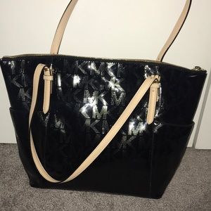 Large black coach purse